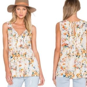 Sanctuary Pleated floral sleeveless Blouse